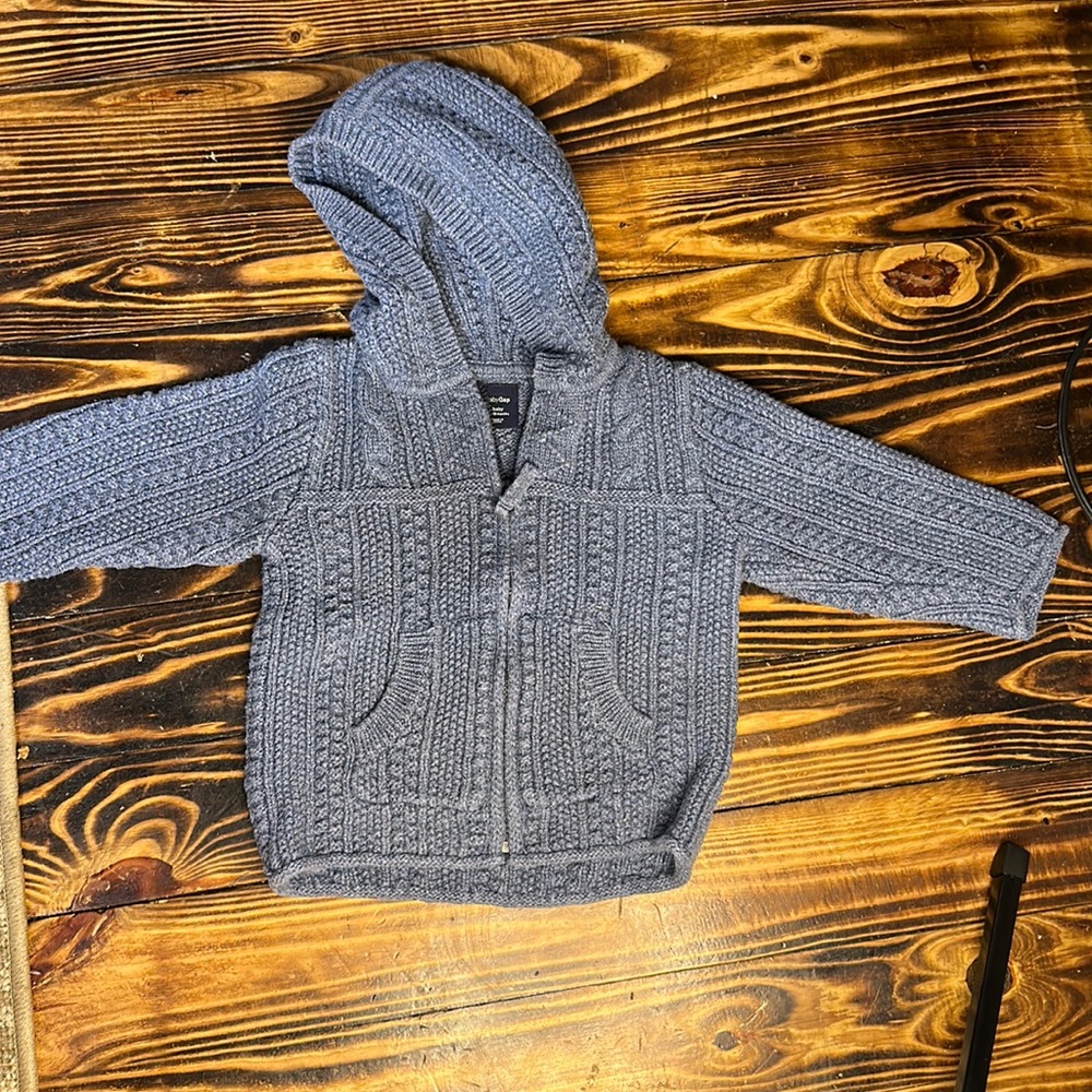 12-18 months heavy knit zip up